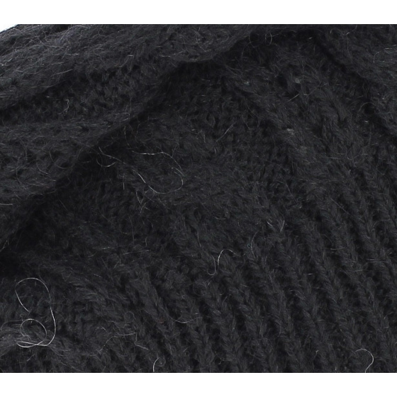 Long Florence Black Beanie - Traclet