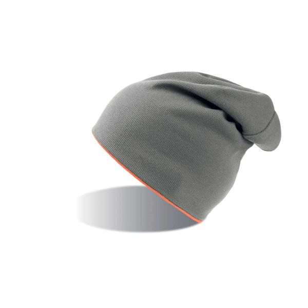 Bonnet Extreme gris reversible orange fluo