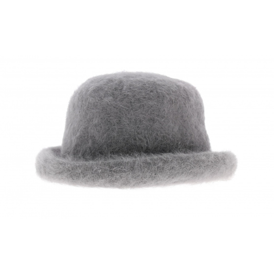 Angora cloche hat Angora cloche hat