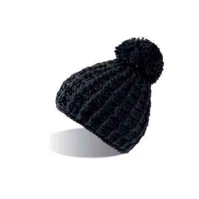 Black Twisted Cross Over Beanie - Atlantis Reference: 2834 | Traclet Hat Shop