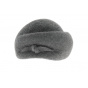 Grey 60s tambourine hat