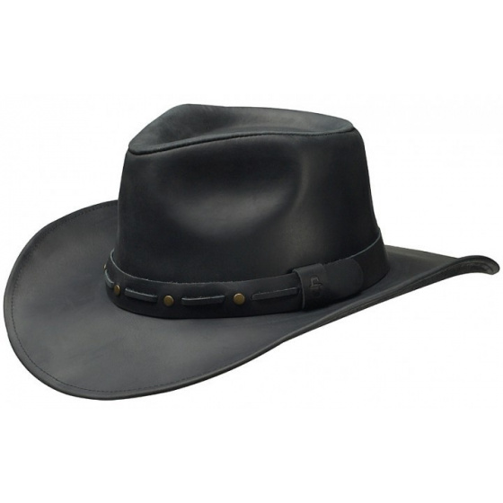 Black Stetson leather hat