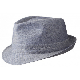 Osceola trilby hat in blue linen Stetson