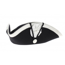 Revolution Tricorn with Silver Border Black Felt