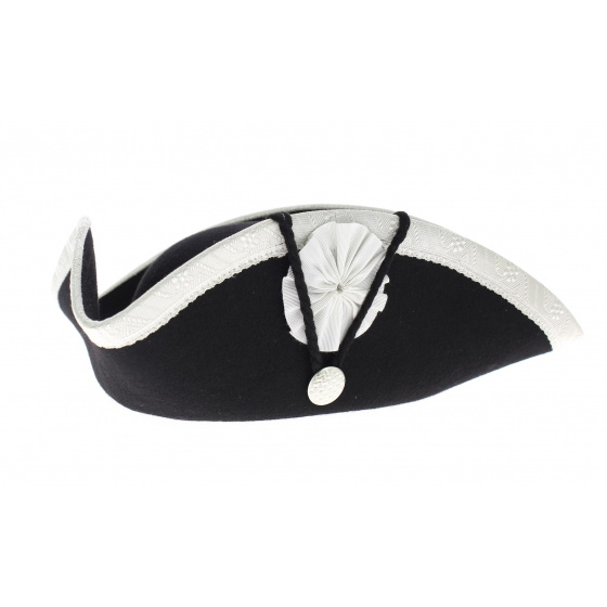 Revolution Tricorn with Silver Trim Black Felt