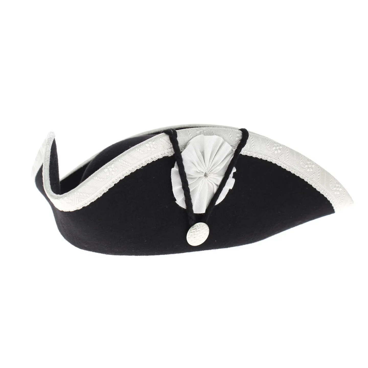 Revolution Tricorn with Silver Border Black Felt Reference: 5159 | Chapellerie Traclet