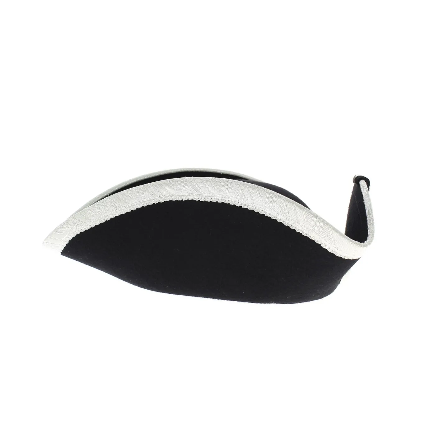 Revolution Tricorn with Silver Border Black Felt Reference: 5159 | Chapellerie Traclet