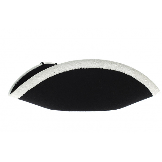 Revolution Tricorn with Silver Border Black Felt Revolution Tricorn with Silver Border Black Felt