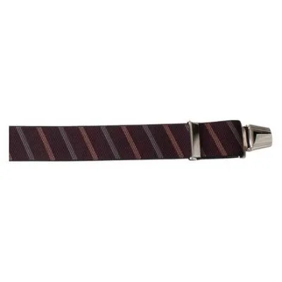 Bretelles Larges Rayures Aubergine Reference : 1698 | Chapellerie Traclet