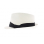 Chapeau style Blue brother paille