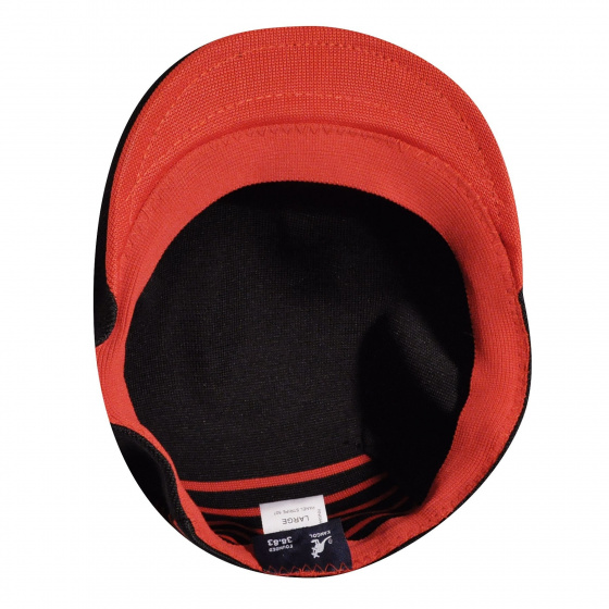 Casquette Panel Stripe 507 Noir rayures rouges - Kangol