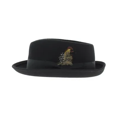 Chapeau Pork Pie Feather - chapeau fabrique en France Reference : 3720 | Chapellerie Traclet