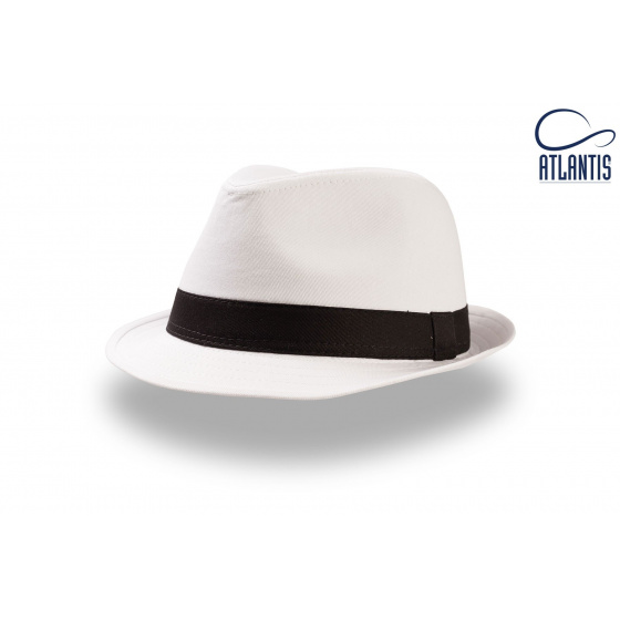 hip hop hat - Chapeau Trilby Petit Hip-Hop Coton Blanc