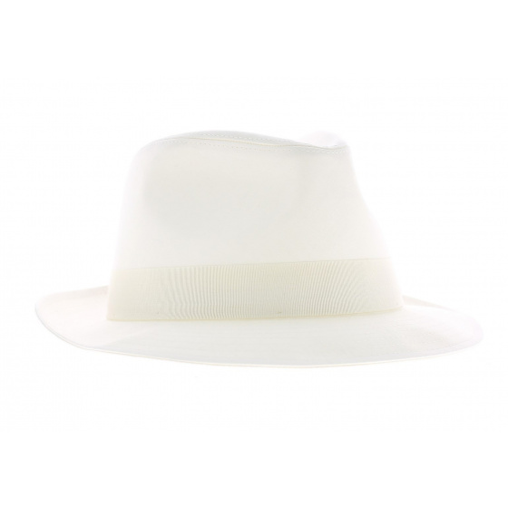 Chapeau Fedora Blanc Coton- Doria 