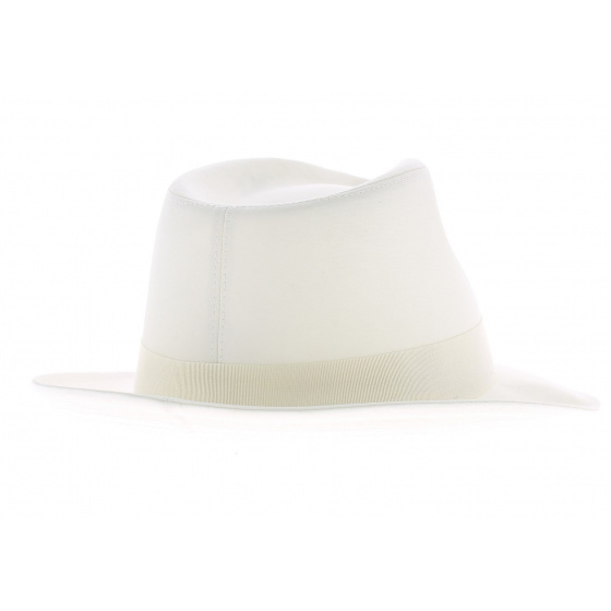 Chapeau Fedora Blanc Coton- Doria 