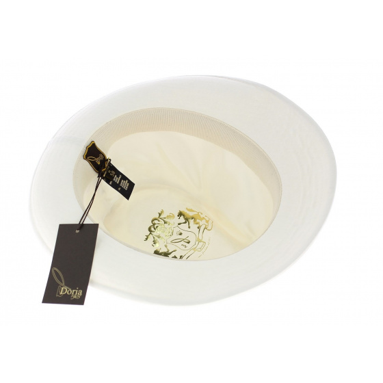Chapeau Fedora Blanc Coton- Doria 