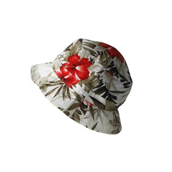 White Floral Bucket Hat