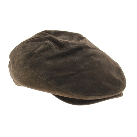 Brown Leather Flat Cap Ralph
