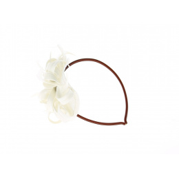 Navy Headband - White Hair Ornament