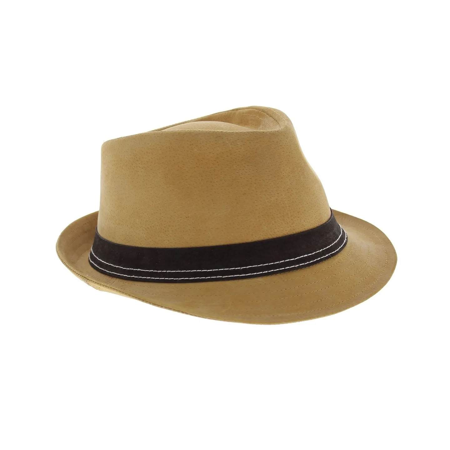 Chapeau Trilby cuir - Strike Marron - Boutique Traclet Reference : 5283 | Chapellerie Traclet