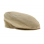 Beige summer flat cap