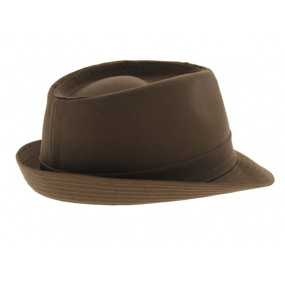 Chapeau Trilby Cotton Marron
