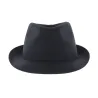 chapeau tissu coton trilby marine - chapeau petit bord marine Reference : 3769 | Chapellerie Traclet