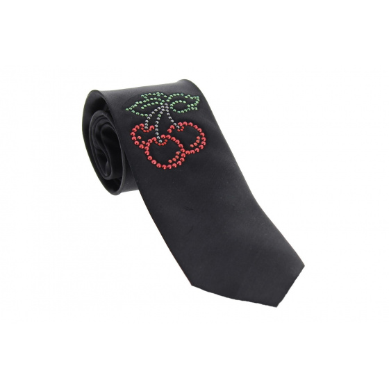 Cherry Strass Silk Tie