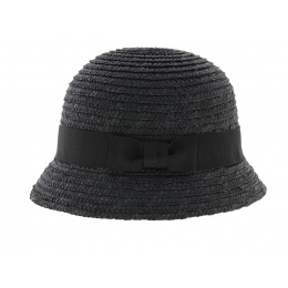Chapeau Cloche Paille Maithe Noir