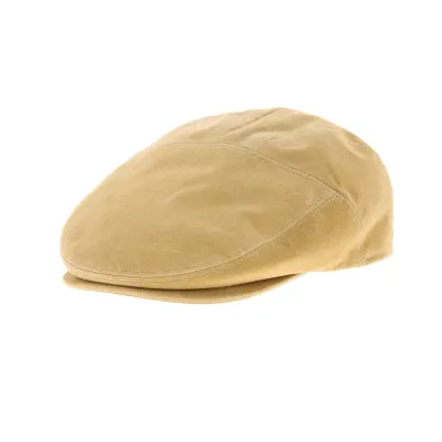 Beige Ralph flat leather cap - quality leather caps Reference: 5396 | Traclet Hat Shop