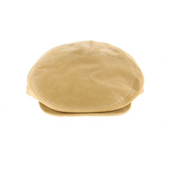 Beige Ralph Flat Leather Cap