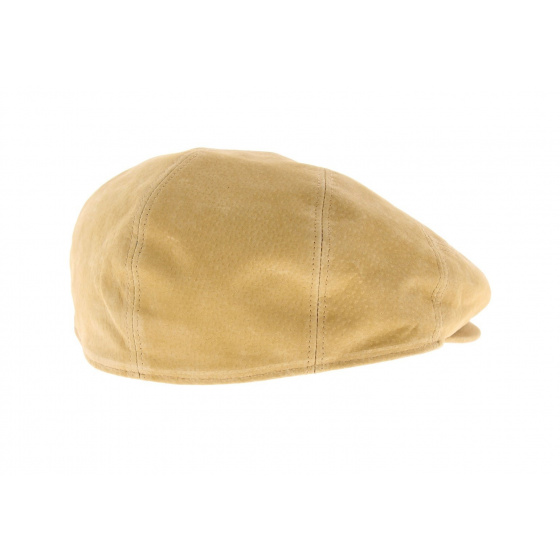 Beige Ralph Flat Leather Cap