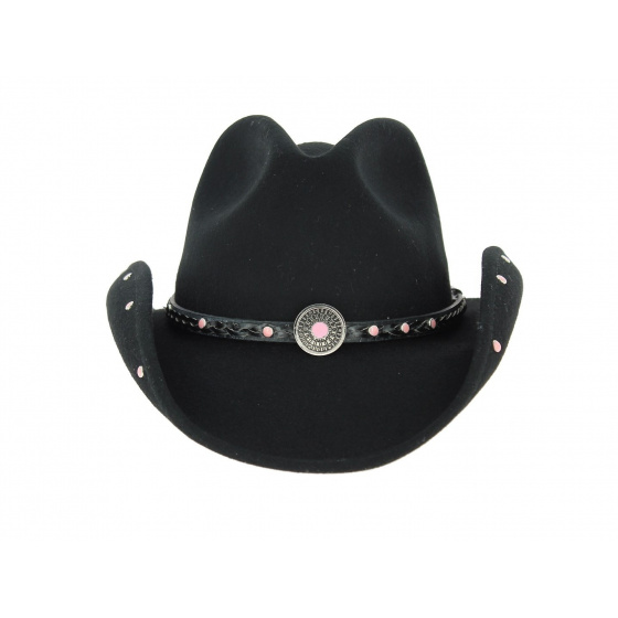 Chapeau Baby Jane Enfant Feutre Laine Noir - Bullhide