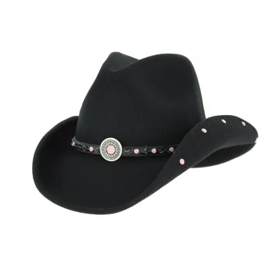 Chapeau Baby Jane Enfant Feutre Laine Noir - Bullhide Reference : 5397 | Chapellerie Traclet