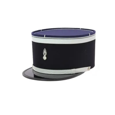 Authentic gendarme kepi, gendarme kepi with leather trim Reference: 393 | Chapellerie Traclet