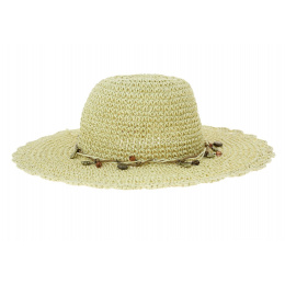 Wide-Brimmed Sun Hat - Dorfman - Ecru color