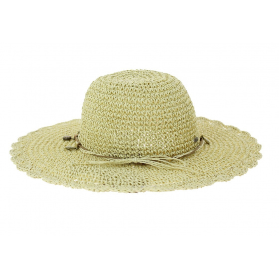 Wide-Brimmed Sun Hat - Dorfman - Ecru color