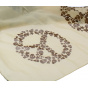 Peace and Skull Scarf beige