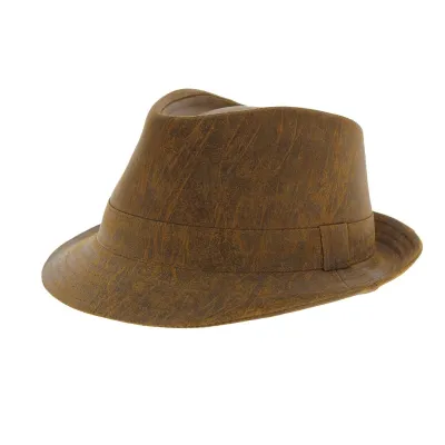 chapeau trilby cuir marron Reference : 5451 | Chapellerie Traclet