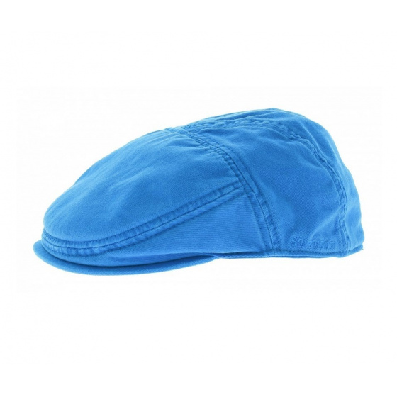 Paradise flat cap Azure blue cotton Stetson
