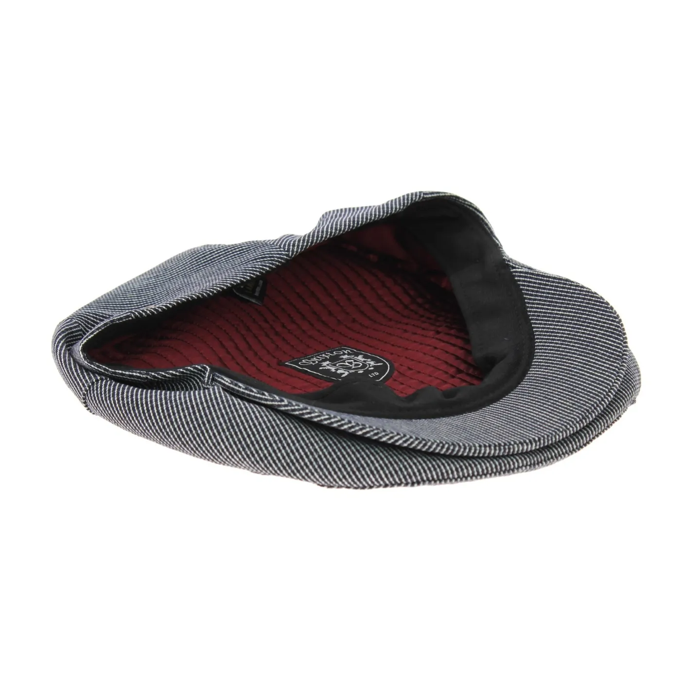 Barrel Navy Stripes Flat Cap - Brixton Reference: 5543 | Traclet Hat Shop