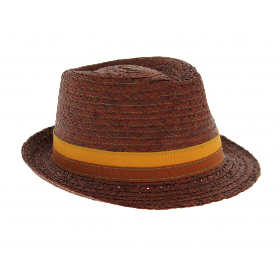 Fedora Hat - Ashley Raffia Teak