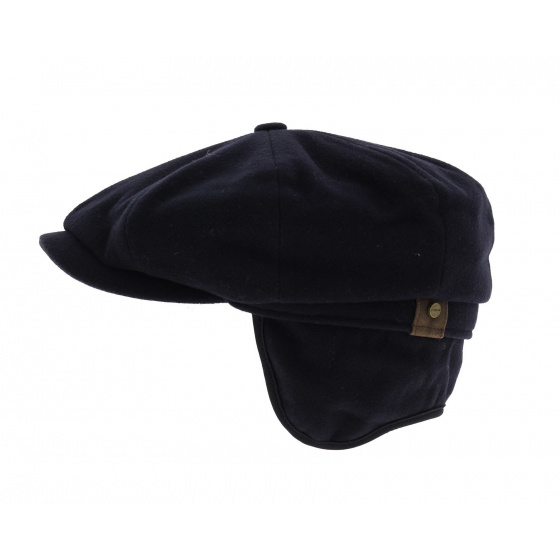 Navy Hatteras Cap with ear flaps - Stetson