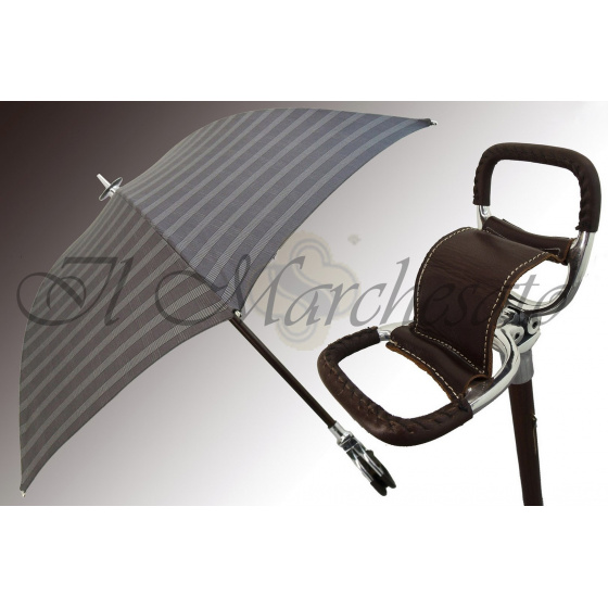 Grey walking stick-seat umbrella - Il Marchesato