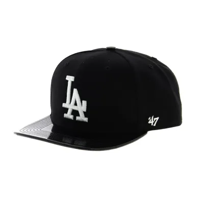 Los Angeles Dodgers Cap with Faux Leather Visor - 47 Brand Reference: 5646 | Traclet Hat Shop