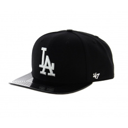 Los Angeles Dodgers Cap with Faux Leather Visor - 47 Brand