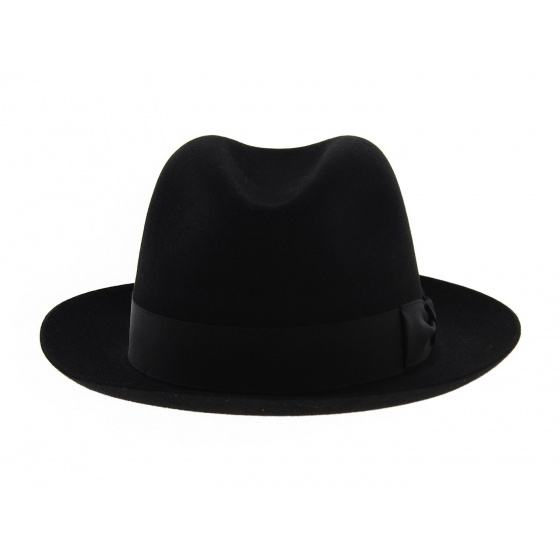 Black Felt Fedora Hat - Tonak