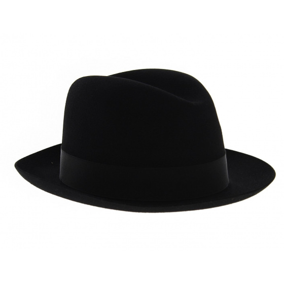 Black Felt Fedora Hat - Tonak