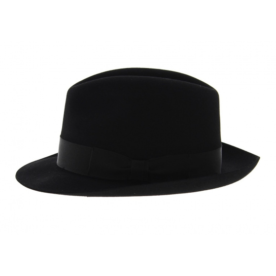 Black Felt Fedora Hat - Tonak