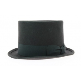 Chapeau haut de forme gris laine